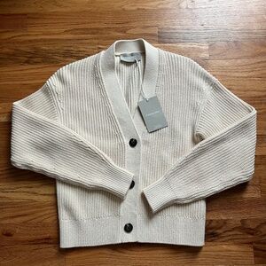 Everlane Canvas organic 100% cotton cropped cardigan, XXS NWT